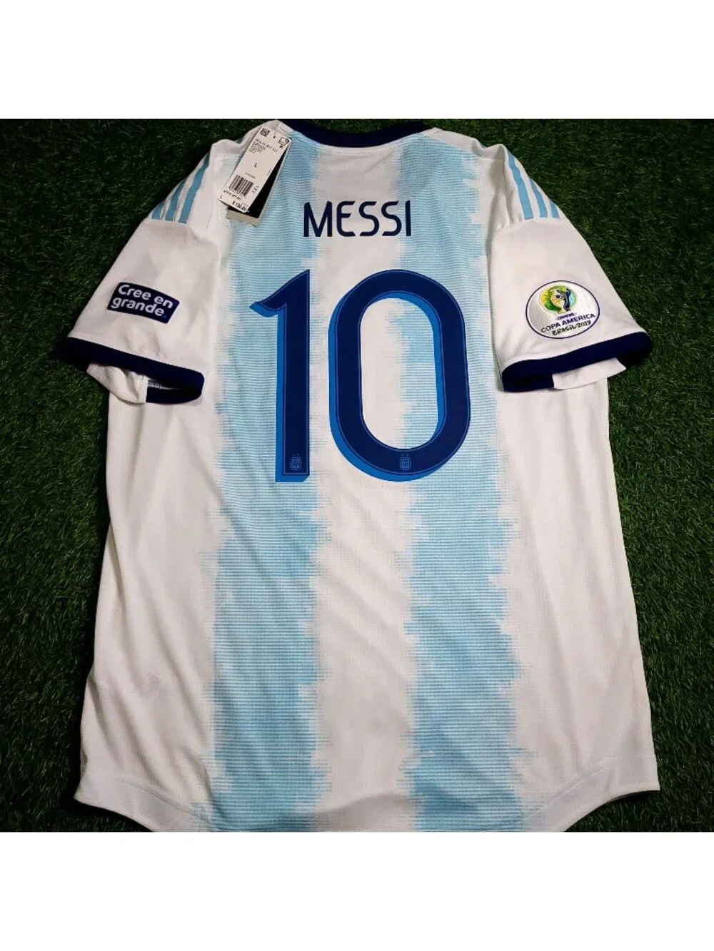 Messi Argentina 2019 COPA AMERICA PLAYER ISSUE Soccer Jersey BNWT L SKU# DP0225